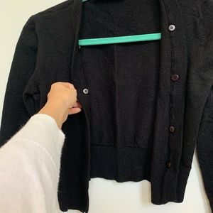 Black button up sweater